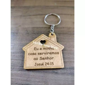 Chaveiro Casa Versículo MDF