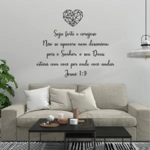 Letreiro MDF Josué 1:9