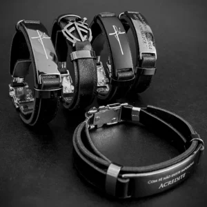 Pulseira Couro Pai Nosso
