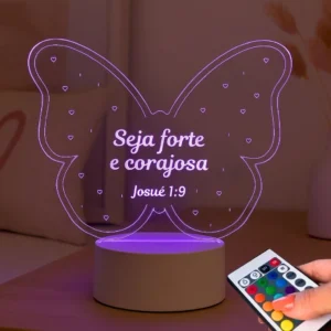 Abajur Seja Forte e Corajosa