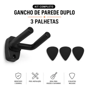 Kit Suporte Duplo + 3 Palhetas