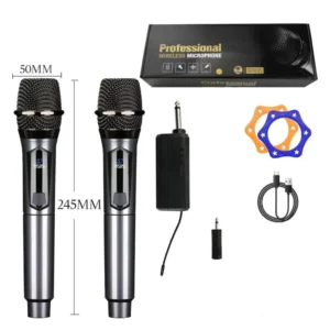 2 Microfones UHF Alcance 50 m