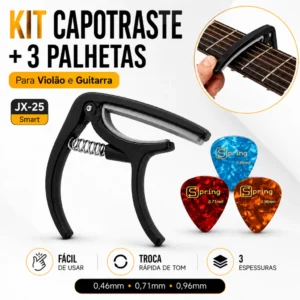 Kit Capotraste JX-25 + Palhetas